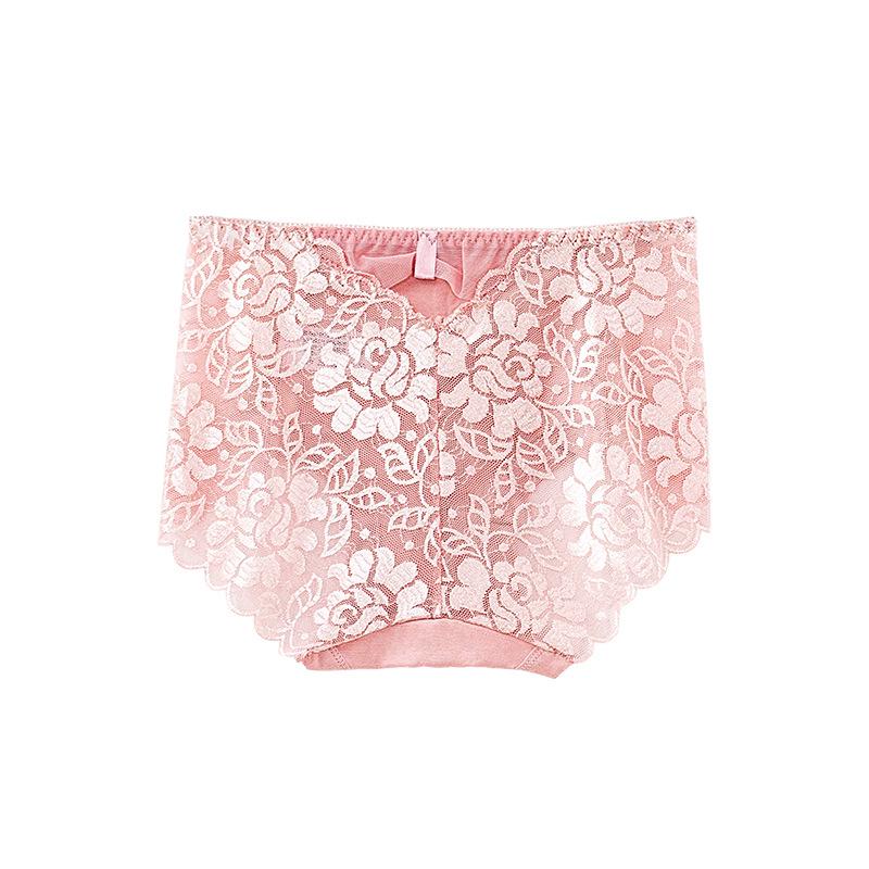 Hollow Lace Flowers Panties Women Sexy Seamless Lingerie Plus Size Hip Raise Briefs Breathable Health Knickers Sleep Underwear