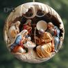 7 шт. Рождественские украшения для сцены Рождества Христова, акриловые подвески для рождественской елки, украшения для дерева, стены, окна, автомобиля