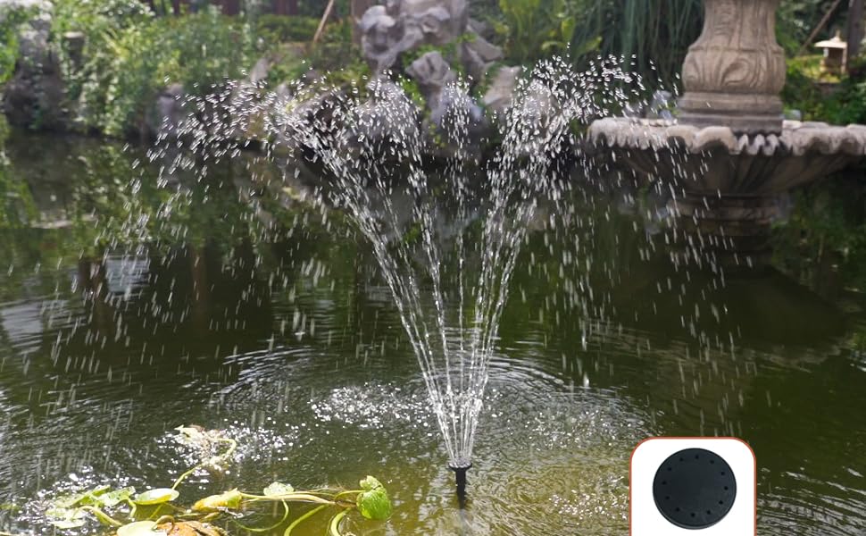 Great for cloudy days! GWSOLAR Hybrid "Smart" Solar Pump. Waters for approximately 3 hours after sunset on clear days! [7W solar panel, built-in 8.88W