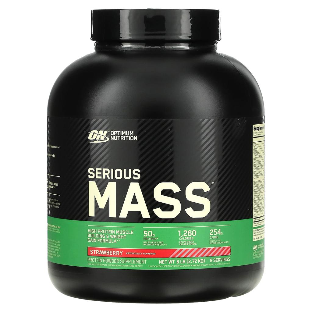 Optimum Nutrition Serious Mass™, Strawberry Flavor, 6 Lb (2.72 Kg)