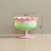 Кружевная волнистая миска для мороженого, салат, градиентный цвет, бытовая чашка для холодных напитков, стаканы для сока, посуда для напитков, кружки для кофе, бокалы для вина, декор