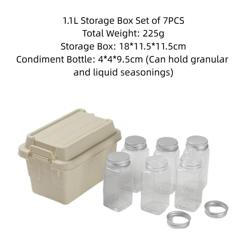 Durable Camping Storage Box Plastic BBQ Utensils Organizer Gift Mini Storage Box Travel