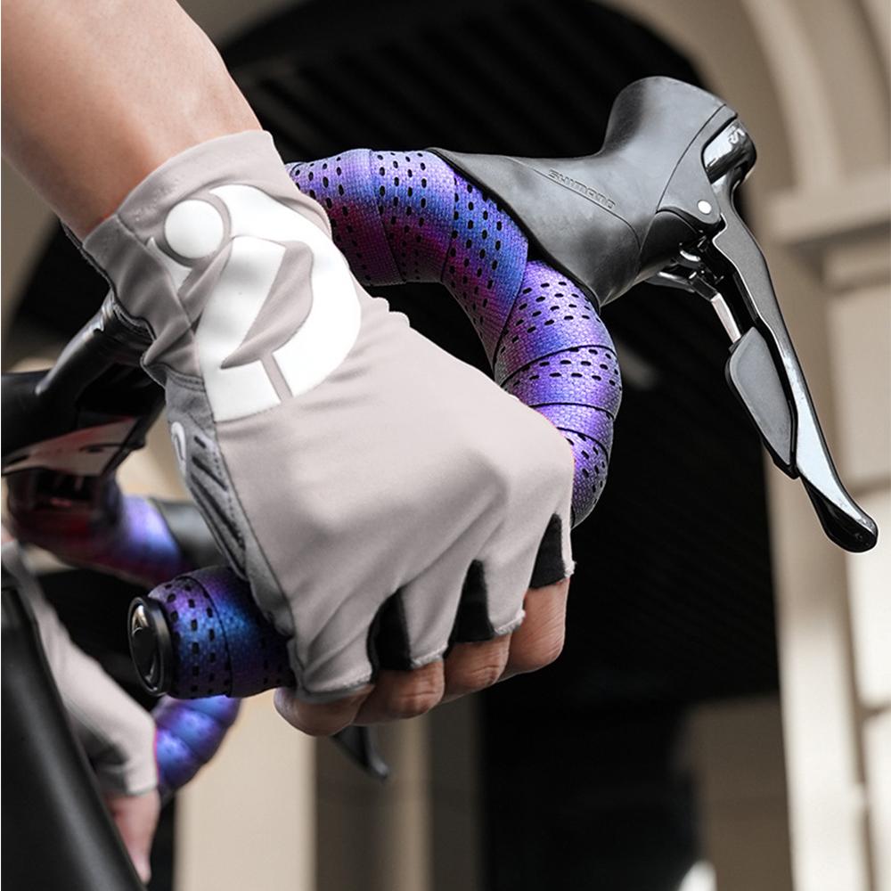 Градиентный фиолетовый ремень на руль шоссейного велосипеда, лента на руль велосипеда, дышащая, противоскользящая, водонепроницаемая, амортизаторная лента из ЭВА, перфорированный ремень на руль