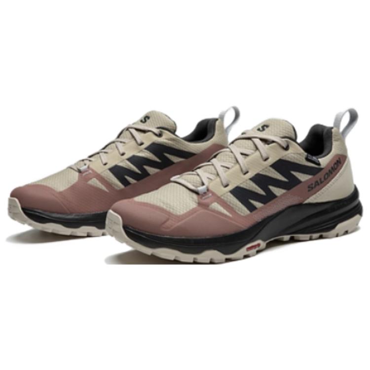 SALOMON Saliba WP Comfortable Stylish Waterproof Breathable Lightweight Grip Low-Top Hiking Shoes Women Hiking Shoes Brown Black 491031