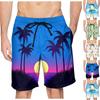 Мужские повседневные модные шорты. Мужские свободные дышащие шорты с гавайским принтом.