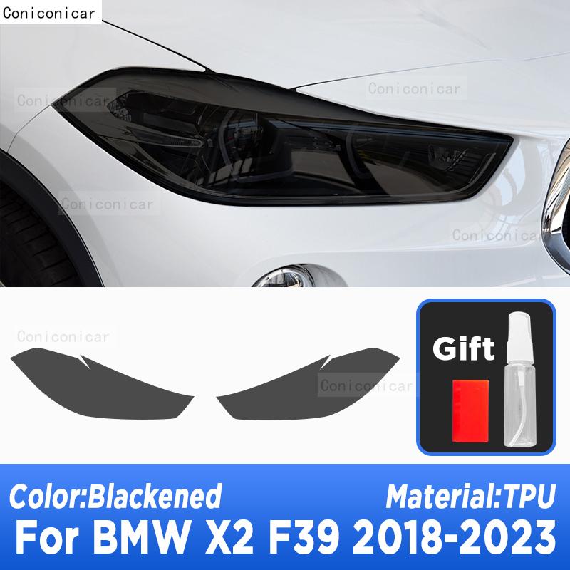 For BMW X2 F39 2018- Car Headlight Tint Smoke Black Protective Film Vinyl Protection Transparent TPU Sticker Accessories