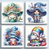 Полный набор для вышивки крестиком с изображением гнома из эко-хлопка 11CT