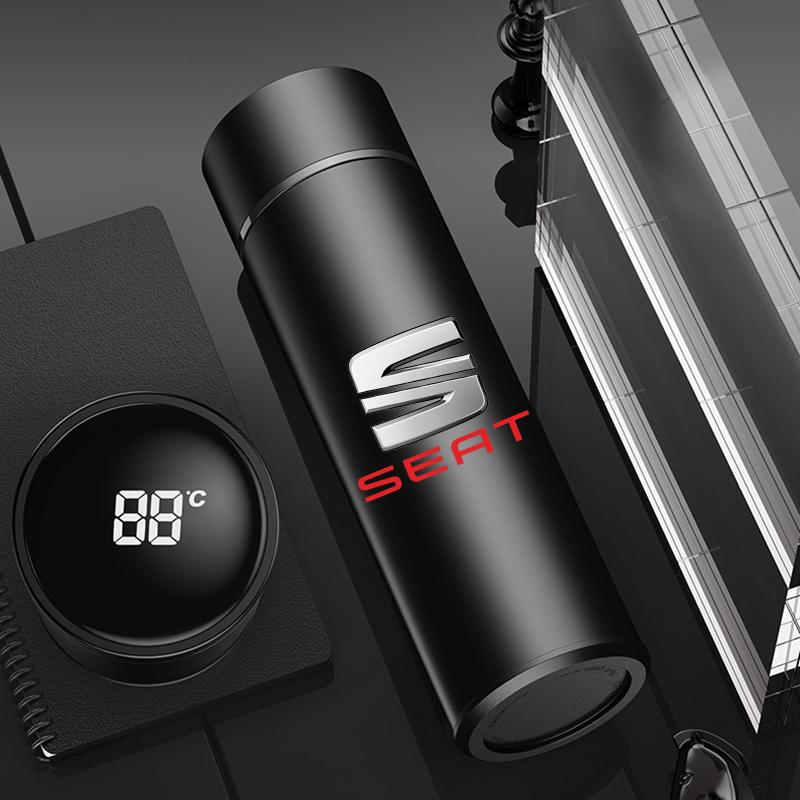 wszp1 LED Thermos Cup Temperature Display Stainless Steel Give Gifts For Seat Leon 5f Ibiza 6l 6j Leon 1p Cushion Altea Xl Accessories
