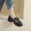 Модные туфли Frontier Platform Loafers Spring Versatile Bow Single Shoes One Pedal British Style Small Leather Shoes