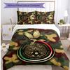 Mexico footbal Printed Bedding 3 Piece Set Cozy Breathable Bed Cover Set as Housewarming Holiday Gift