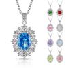 Sparkling Ice Flower Cut Sunflower High Carbon Diamond Pendant 925 Sterling Silver Ladies Elegant Noble NecklaceGood product