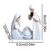 Cute Jesus Birth Sculpture Cartoon Religious Resin Statue Christmas Manger Ornaments  Home Decor