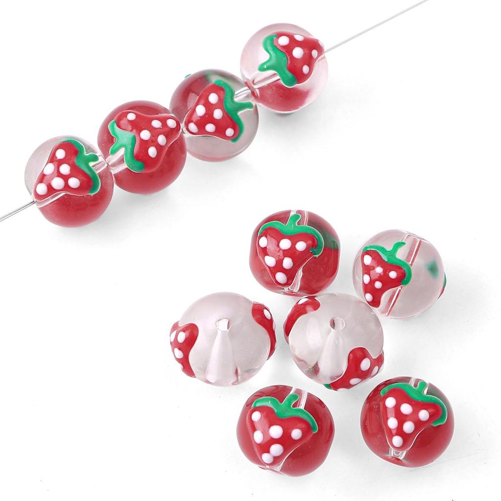2 шт./пакет, ручная роспись, забавные цветные стеклянные бусины для DIY ожерелье, браслет, серьги, изготовление ювелирных изделий, аксессуары для рукоделия