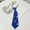Multicolor Lazy Neckties Colorful Buttons Rubber Band Tie Creative Shirt Tie  School Uniform
