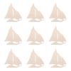 Sailboat Wooden Cutouts for Crafts, DIY Boat Model Kits, Woodworking Supplies, Laser Cut Plywood Shapes, 10 Pieces