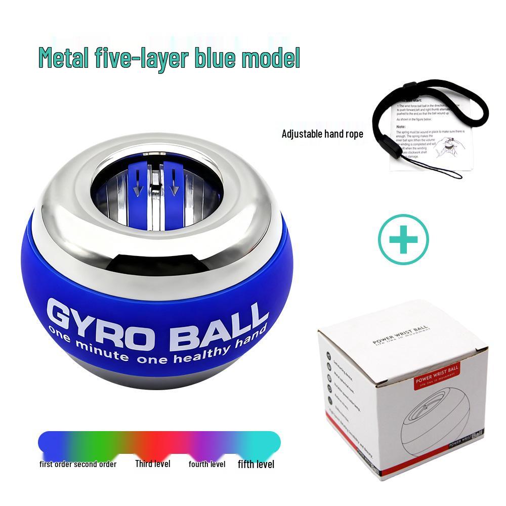 Светящийся фитнес-гироскоп: Кистевой и предплечевой тренажер - Ослепительный платиновый хват