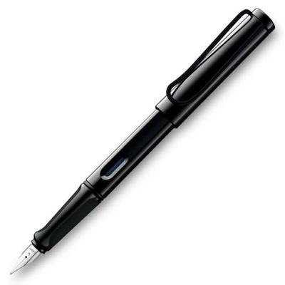 Перьевая ручка LAMY F Тонкое перо Safari Черный Черный клип Официальный импорт L19BKB-F