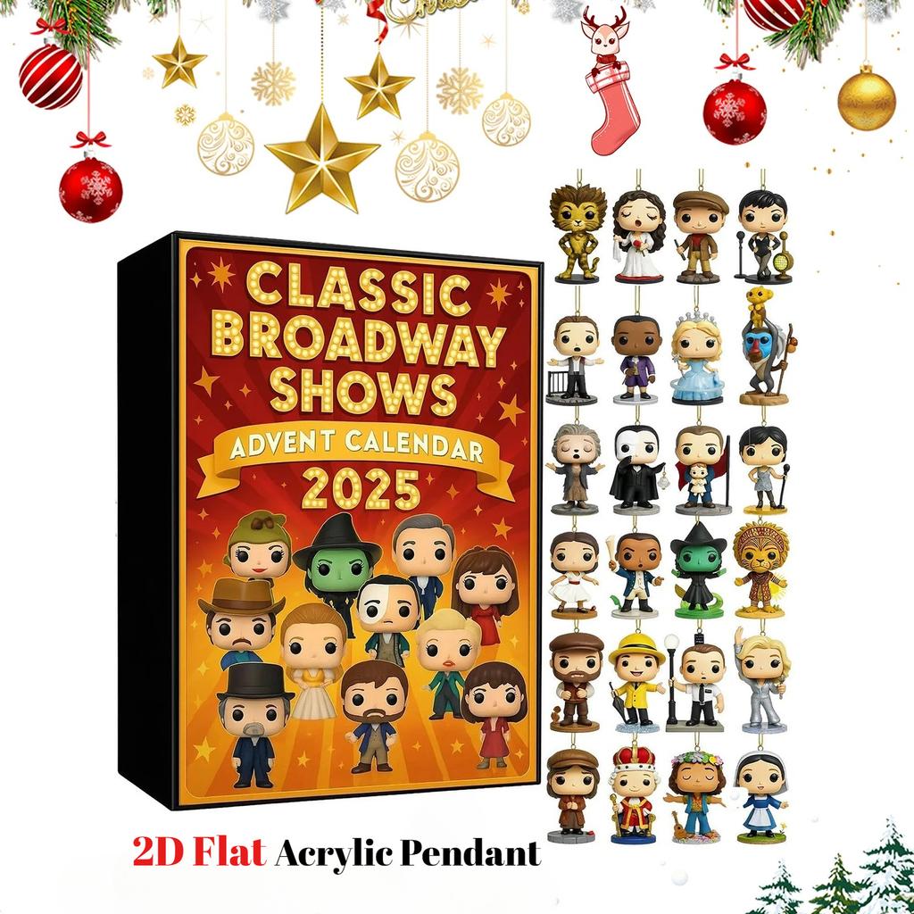 2025 Classic Broadway Shows Advent Calendars 2D Flat Figure Christmas Halloween Countdown Calendar Holiday Gifts Collectibles Fo