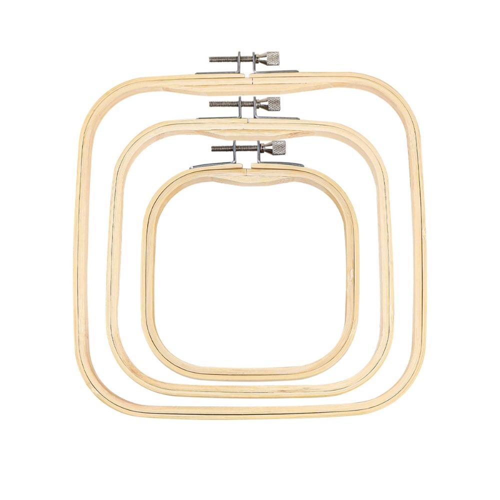 Bamboo Wood Square Embroidery Hoop Set Square Shape Embroidery Frame  Embroidery Craft