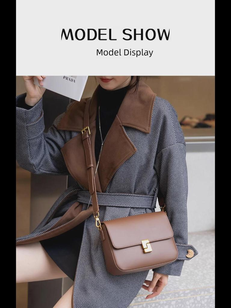 Стильная женская сумка через плечо осень/зима: Премиальная кожа, модный дизайн небольшого квадрата, идеальная сумка через плечо