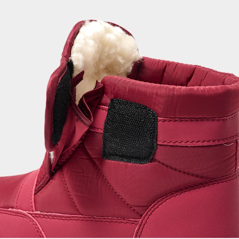 Waterproof Snow Boots for Women 2024 Winter Warm Plush Ankle Booties Hook & Loop Non Slip Cotton Padded Shoes Plus Size 36-45