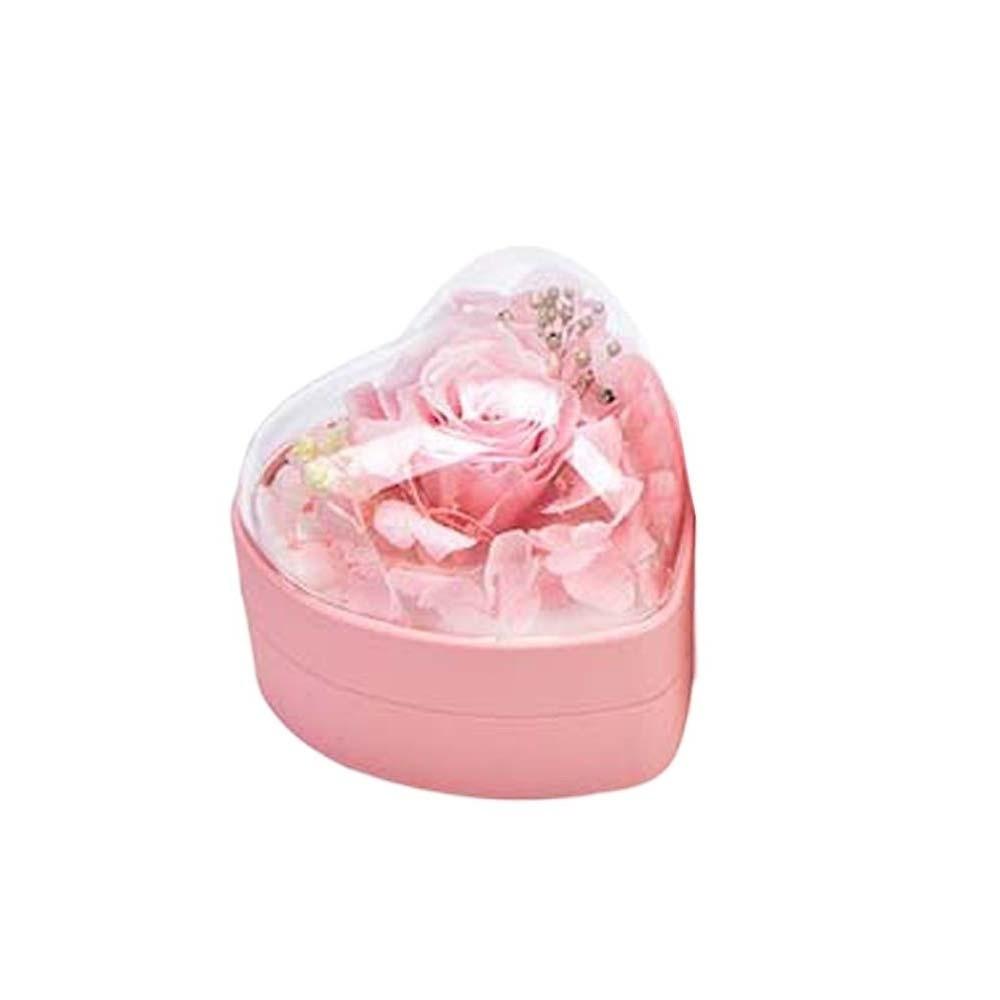 Composite Paper Ring Display Case Acrylic Jewelry Organizer Portable Heart Ring Box  Wedding