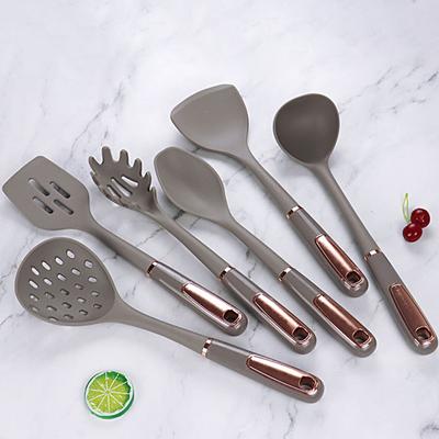 7 шт., набор кухонных принадлежностей с удобной ручкой, подвесной дизайн, полезная силиконовая лопатка для столовой, совок, ложка-фильтр