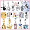 Новые Подвески Бусины Медная Корона Звездное Небо Кит Крест Единорог Подвески Подходят для Оригинального Браслета Браслета Женские Украшения Подарок