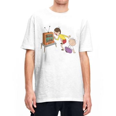 Футболка с рисунком из мультфильма «Болек и Лолек», мужская и женская, идея для подарка, повседневная хлопковая футболка