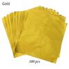 100pcs 10x10cm Aluminum Foil Candy Chocolate Biscuits Tin Wrapping Paper DIY Metal Embossing Gift Craft Paper Packaging Paper