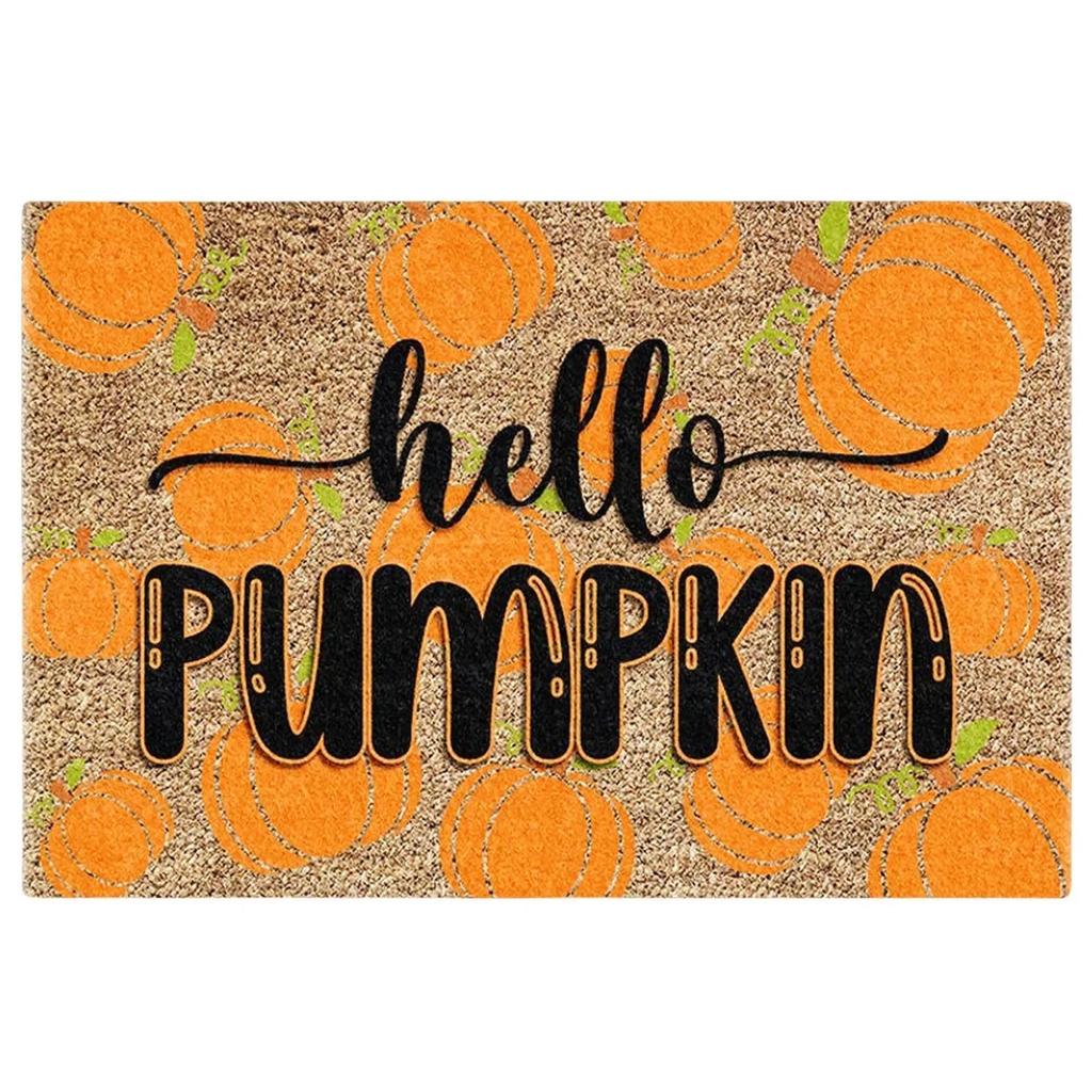 Коврик для пола/двери с принтом тыквы-ведьмы, нескользящий, суперабсорбирующий, кухонный коврик, хэллоуинский домашний декор, прихожий ковер, сушащий коврик для ног