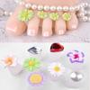 8 Pcs New Crystal Pearl Toe Silicone Separator Waterdrop Pedicure Tool Flower