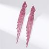 Temperament Luxury Super Flash Rhinestone Long Tassel Earrings Fashion Hundred Match Earrings Women's Earrings 1 Pair