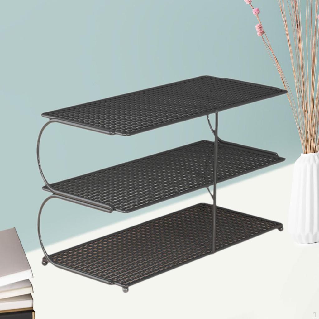 Desktop Organizer Shelf Computer Desk Bookshelf Multipurpose Workspace