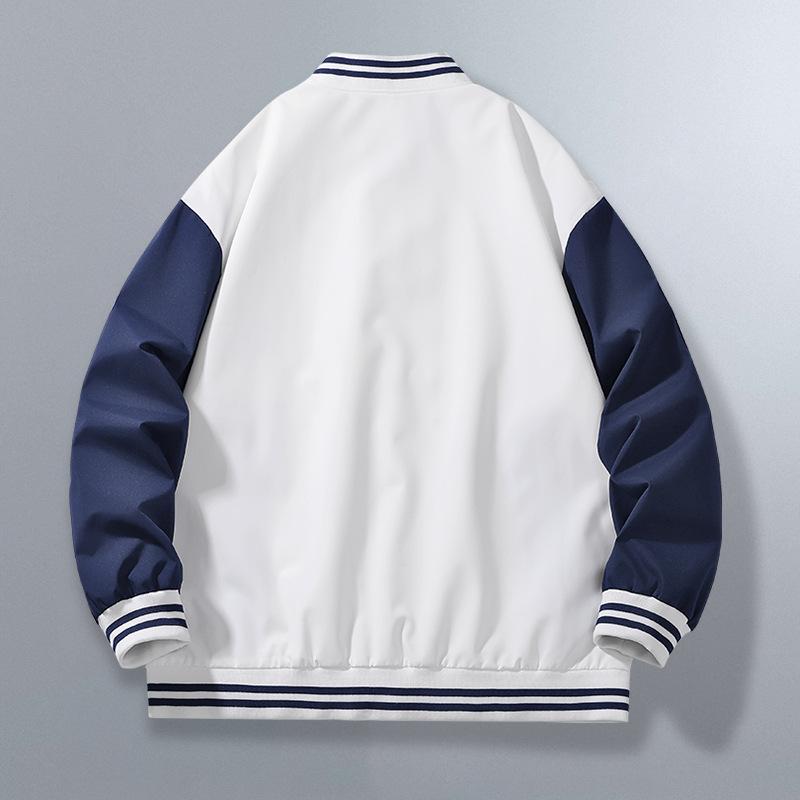 Весенне-осенняя куртка, бейсбольная форма, однотонная студенческая куртка в гонконгском стиле, мужская и женская куртка свободного покроя