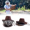 Bee Cap Cowboy Hat Beekeeping Protective Hat Beekeeper Insect Net Tool