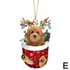 Creative Christmas Tree Pendants Car Interior Decorations Dog Cute Christmas Pendants A Bag New Car Decorations Year In Han H9E6