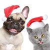 Pet Santa Hat Red Fleece Santa Claus Hat Dog Cat Dress-up Costume for Puppy Kitten Small Cats Dogs Holiday Cosplay Accessory