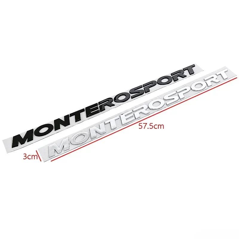 3D Raised Chrome Black Letters Rear Boot Trunk Tailgate Emblem Badge Sticker for Mitsubishi MONTERO SPORT Auto Car Accessories