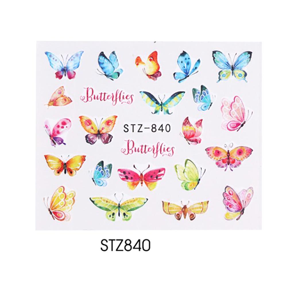 Наклейки для переноса воды, наклейки с цветами и листьями, летний маникюрный декор «сделай сам»,