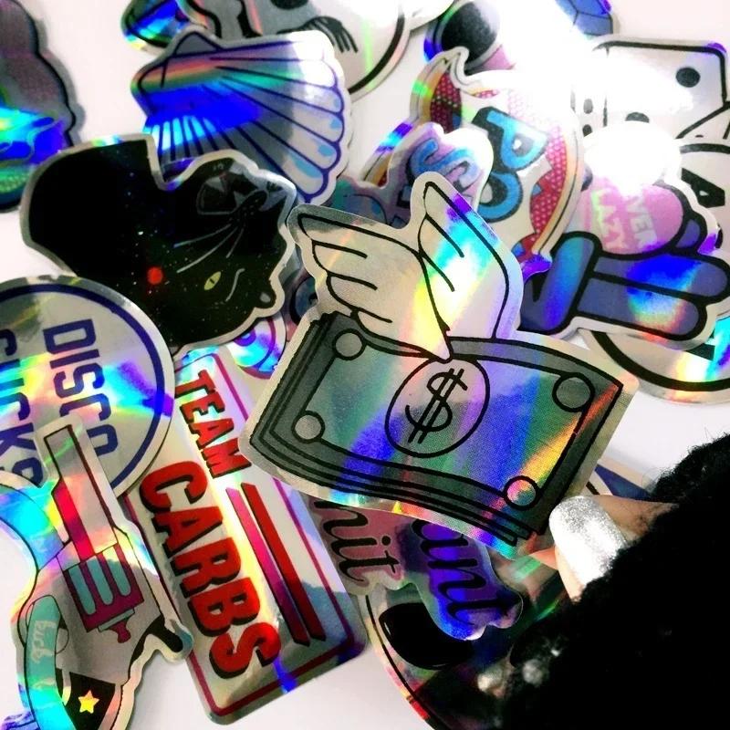 20pcs UFO Style Skull Camera Bling Stickers PVC Car DIY Stationery Sticker Skateboard Decal Notebook Trolley Case Backpack Table