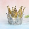 Crown Cake Topper Crystal Pearl Tiara Kids Hair Ornament Birthday Evening Gathering Party Supplies