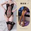 Sexy Ladies Mesh Embroidery Perspective onesie Sexy Pure Sexy Underwear Set