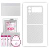 apgo Protective Skin Sticker for the Back Compatible with Samsung Galaxy Z Flip4, Wrap Film, Foil, Vinyl - Pattern Transparent Carbon