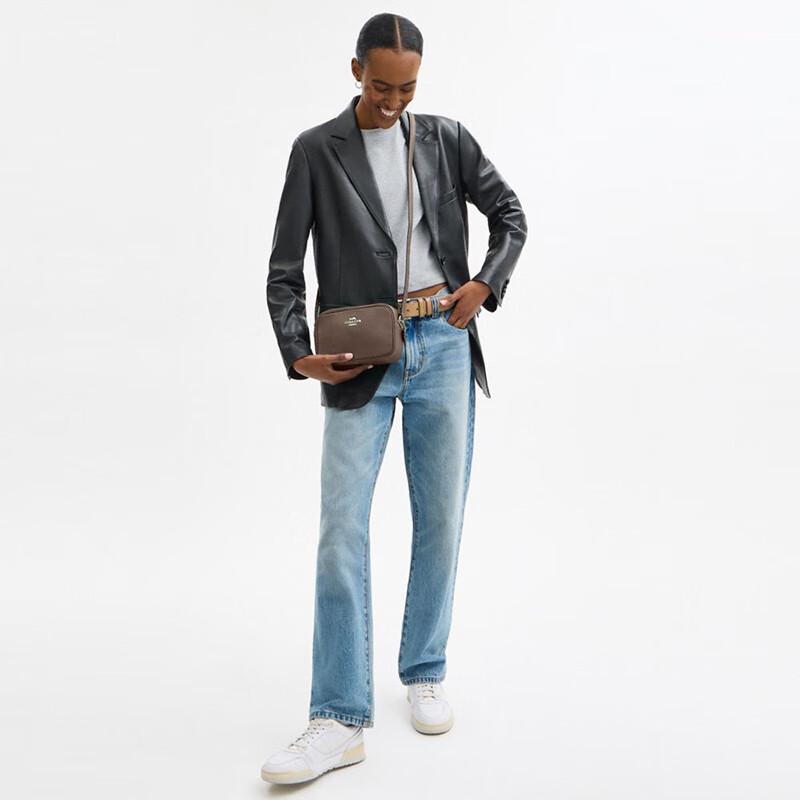 Женская маленькая кожаная сумка кроссбоди COACH JAMIE