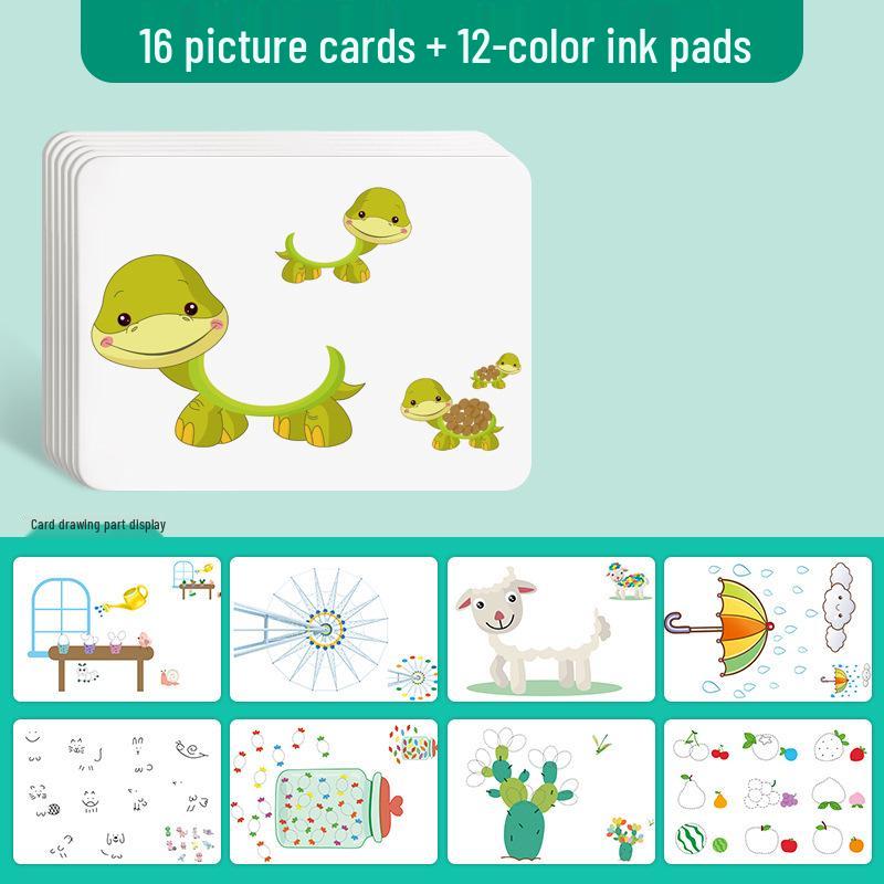 Портативная книга для рисования пальцами и раскрашивания для детей и малышей: Альбом «Просветление искусством»