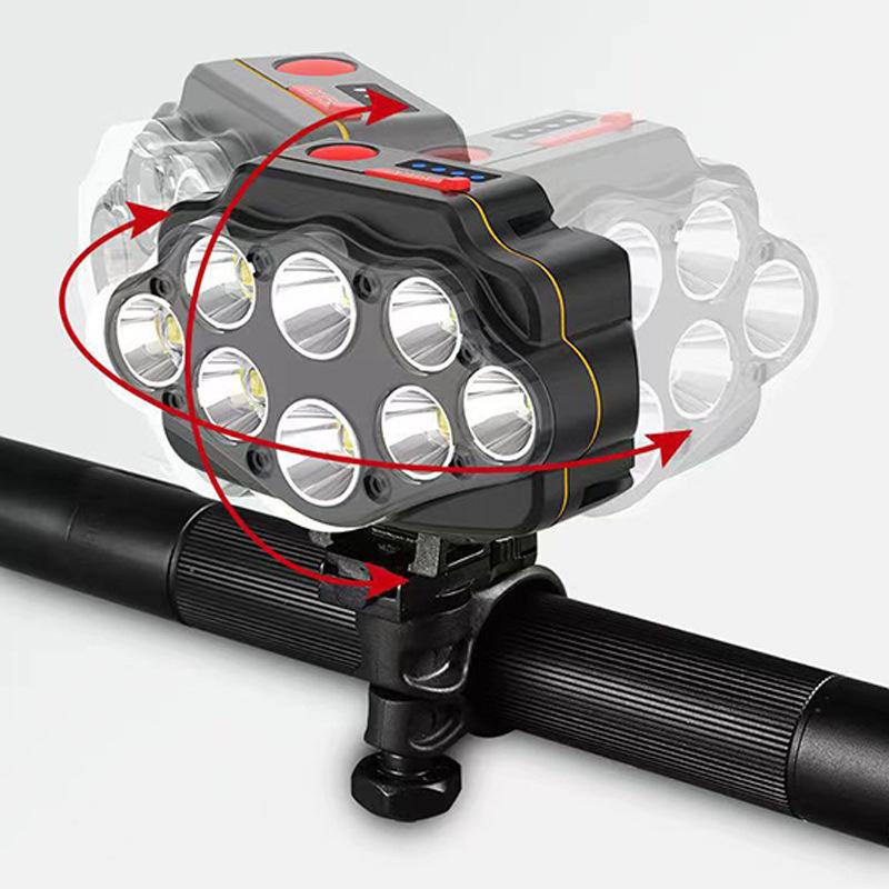 Eight-core Bright Charging Strong Light Super Bright Night Riding Waterproof Mountain Bike Light