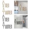 3D Toilet Sign, Simple Acrylic Wall Hanging Decoration, Sign for Parks, Restaurants, Shopping