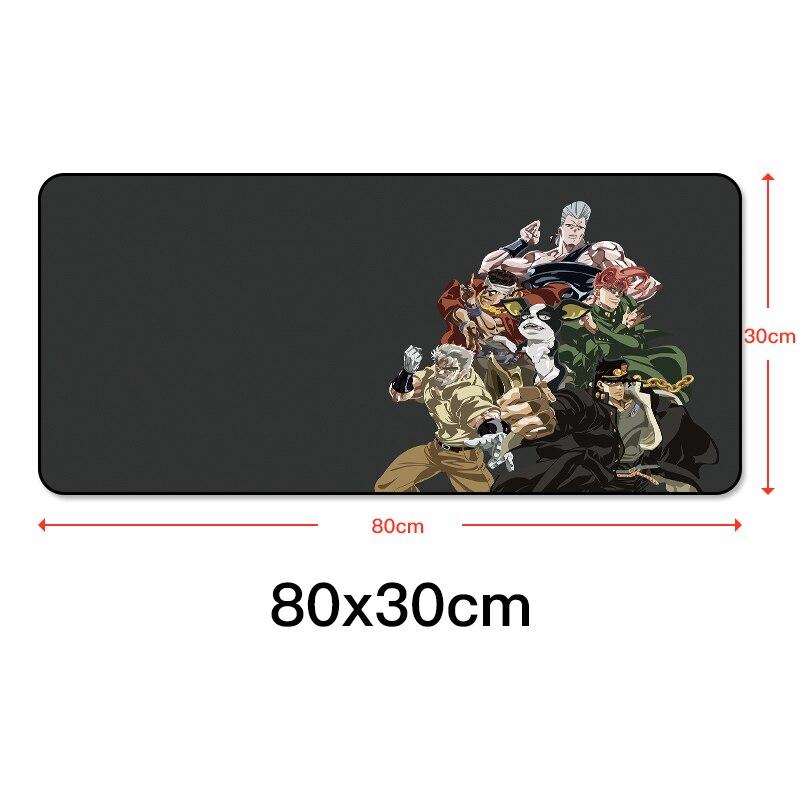 Большой игровой коврик для мыши 80x30 см с запирающимся краем, аниме, компьютерный резиновый коврик для мыши для JOJO Bizarre Adventure, 31,49 "x 11,81"