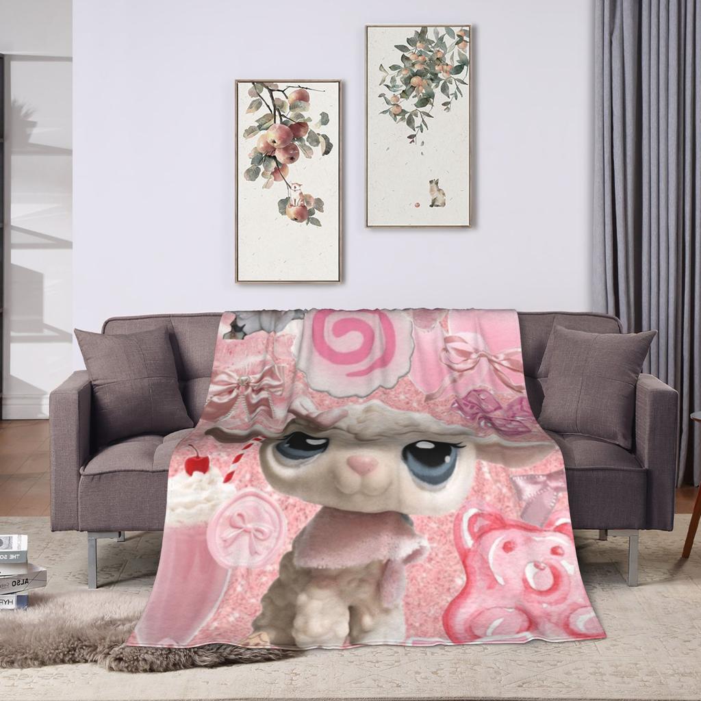 Littlest Pet Shop Blanket Quality Super Soft Throw Blanket Spring Girls Boys Couch Chair Sofa Bed Fashion Bedspread